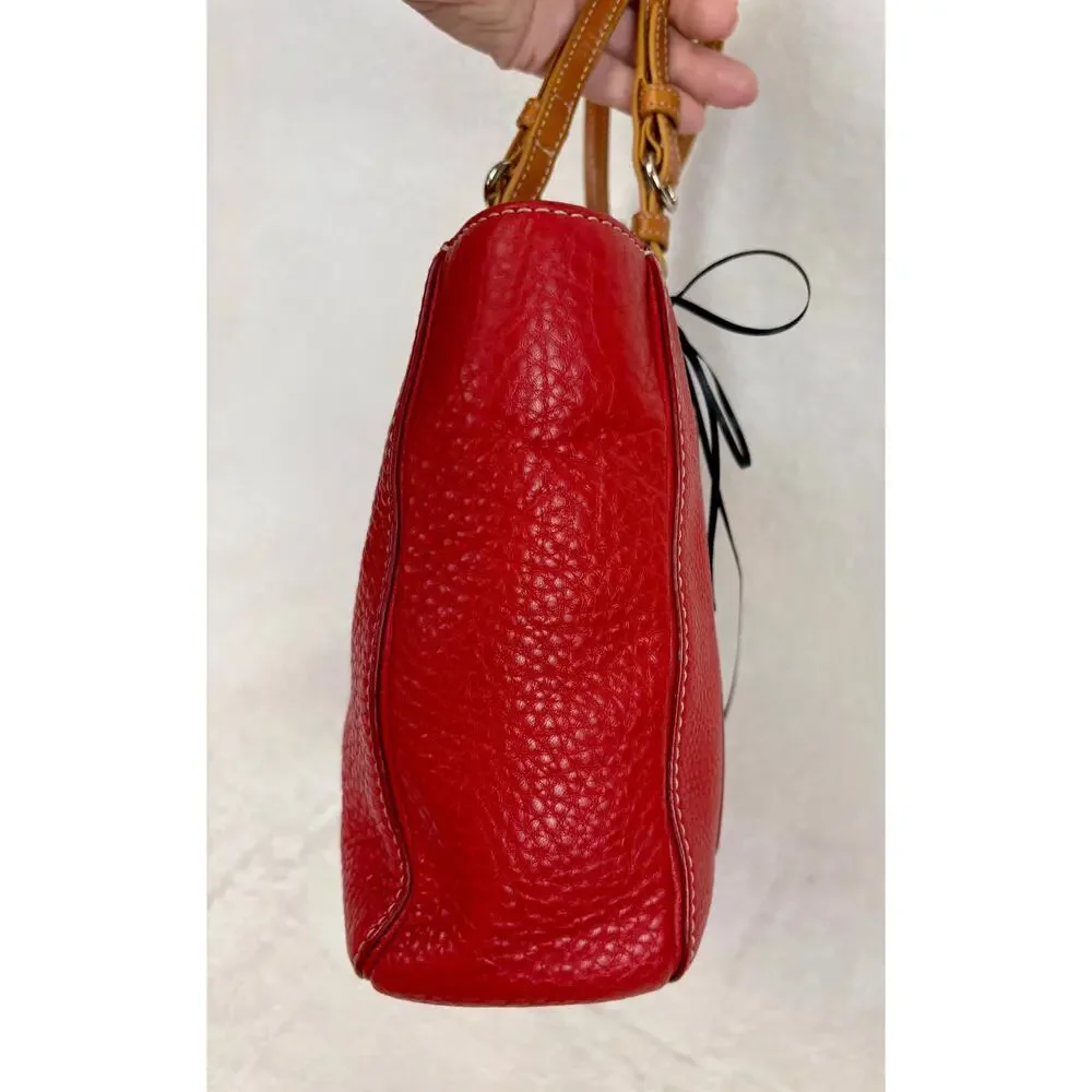 Coach Y2K Chelsea Red Pebbled Leather Shoulder Tote